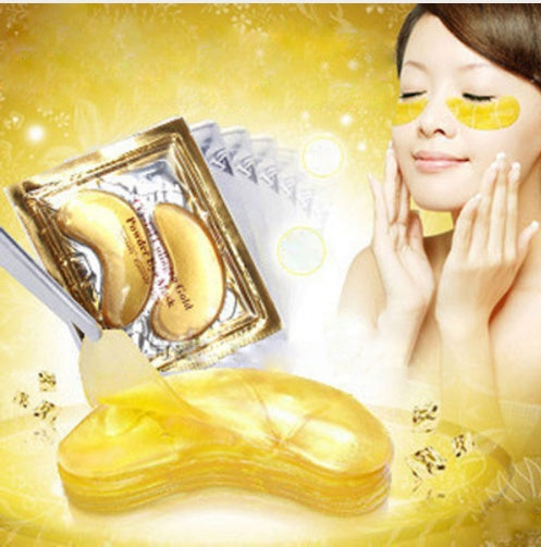 24K Gold Collagen Eye Mask – 10 Pairs for Dark Circles & Anti-Aging