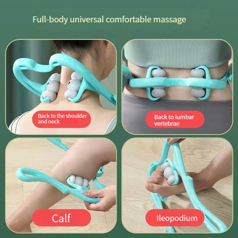 Nackenmassagegerät zur Schmerzlinderung Tiefengewebe 360-Grad-Nackenroller mit 96 Druckpunkt-Nackenkissen Massageroller für Nacken, Schulter, Taille, Beine, Füße Handliches Entspannungswerkzeug