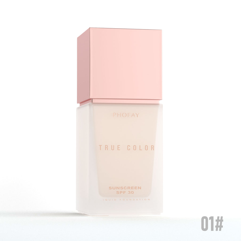 Matte Sunscreen Liquid Foundation SPF 30 – Full Coverage & Sun Protection