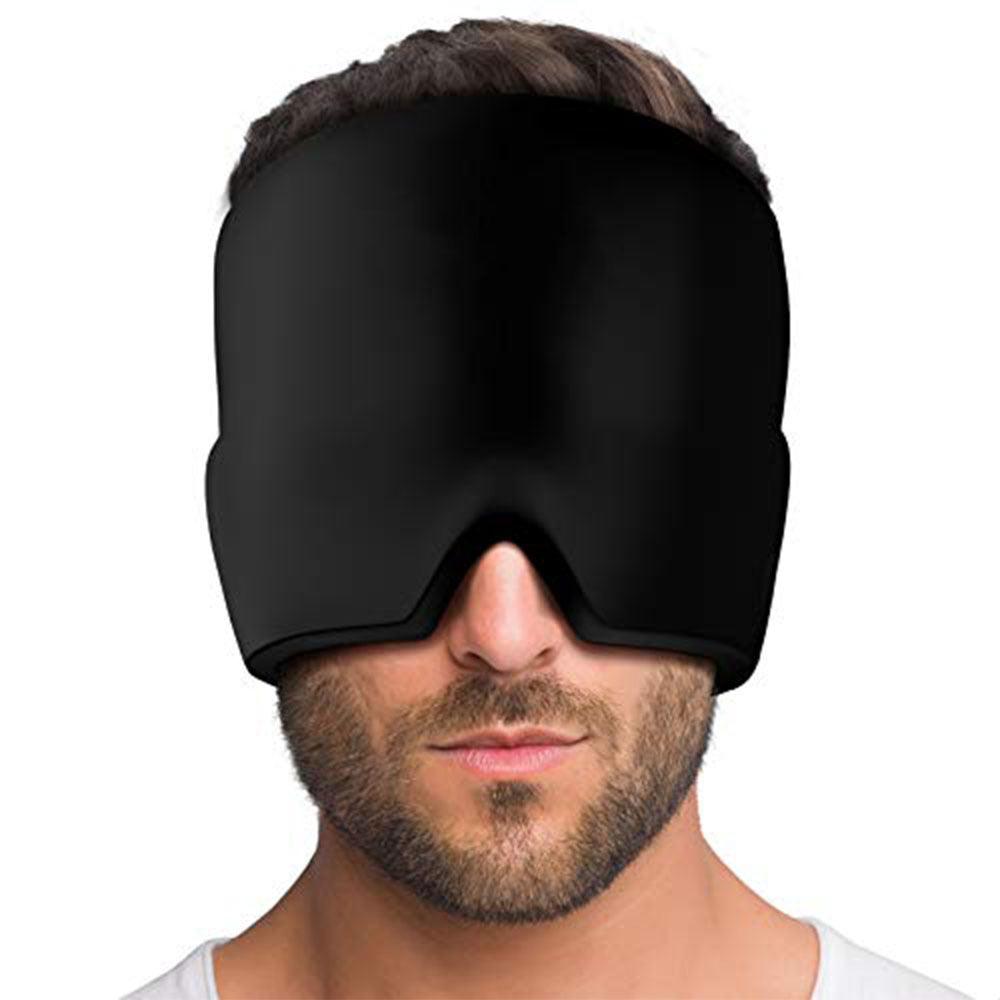 Bandeau Anti Migraine, Masque de Sommeil, Masque Oculaire Réutilisable pour la Tête, Compresse Froide, Soulagement de la Douleur Migraineuse, Anti Cernes et Yeux Gonflés